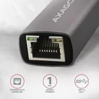 AXAGON Karta sieciowa Gigabit Ethernet adapter ADE-TR, USB-A 3.2 Gen 1, instalacja automatyczna, metal, titan grey