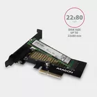 AXAGON Adapter wewnetrzny PCIe x4 M.2 NVMe M-key slot LP, PCEM2-S