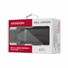 AXAGON Ładowarka sieciowa ACU-DPQ65, GaN 65W, 3x port (USB-A + dual USB-C), PD3.0/QC4+/PPS/Apple