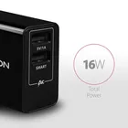 AXAGON Ładowarka sieciowa ACU-DS16, SMART 16W, 2x port USB-A, 5V/2.2A + 5V/1A