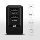 AXAGON Ładowarka sieciowa ACU-DS16, SMART 16W, 2x port USB-A, 5V/2.2A + 5V/1A