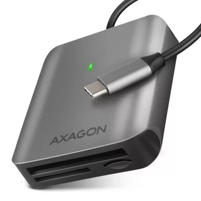 AXAGON Zewnętrzny czytnik kart CRE-S3C, USB-C 3.2 GEN 1, 3-slot &amp; lun SD/microSD/CF, obsługa UHS-II