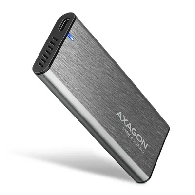 AXAGON Obudowa zewnętrzna, aluminiowa, bezśrubowa, EEM2-SG2, USB-C 3.2 Gen 2 - M.2 NVMe &amp; SATA SSD
