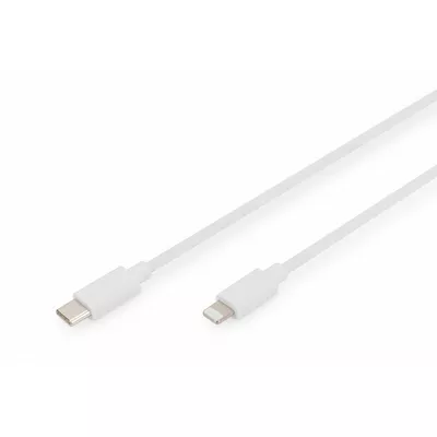 Digitus Kabel do transmisji danych/ładowania USB C/Lightning MFI 2m Biały