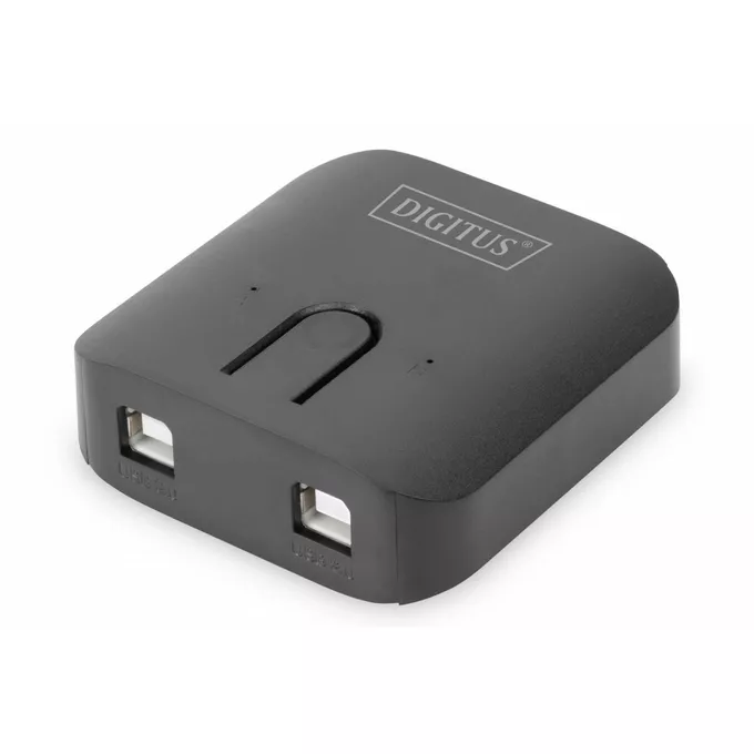 Digitus Przełącznik USB 2.0, 2 PC - 1 Urządzenie, samozasilający