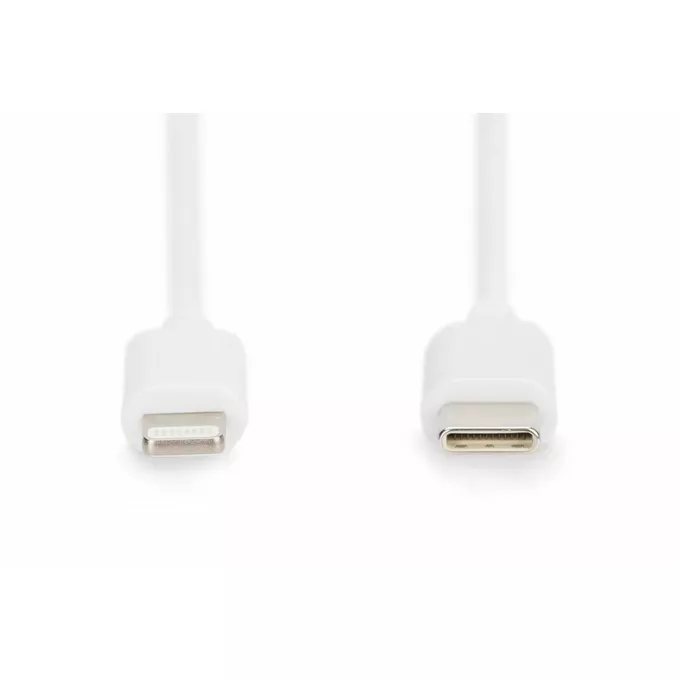 Digitus Kabel do transmisji danych/ładowania USB C/Lightning MFI 2m Biały