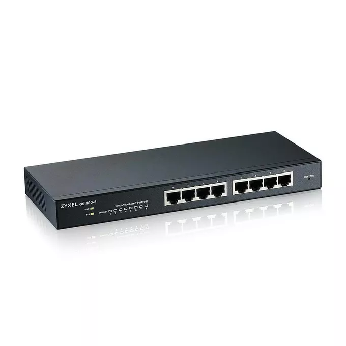 Zyxel Przełącznik zarządzalny GS-1900-8 switch 8x1GbE RJ-45