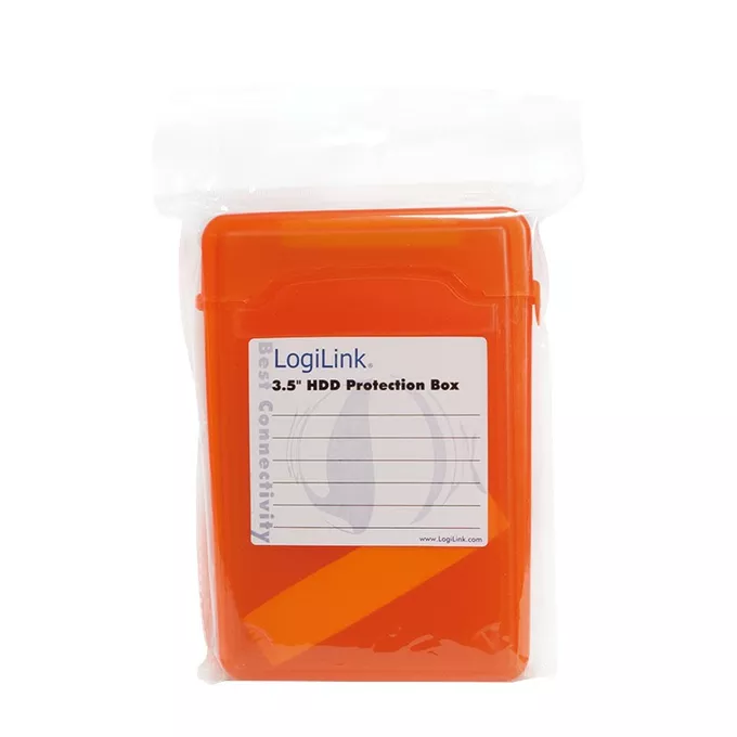 LogiLink Pudełko ochronne do HDD 3.5 cala Pomarańczowe