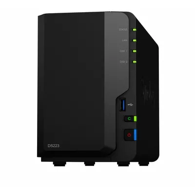 Synology Serwer NAS DS223 2x0HDD 2GB 4x1.7Ghz 1xGbE 3xUSB