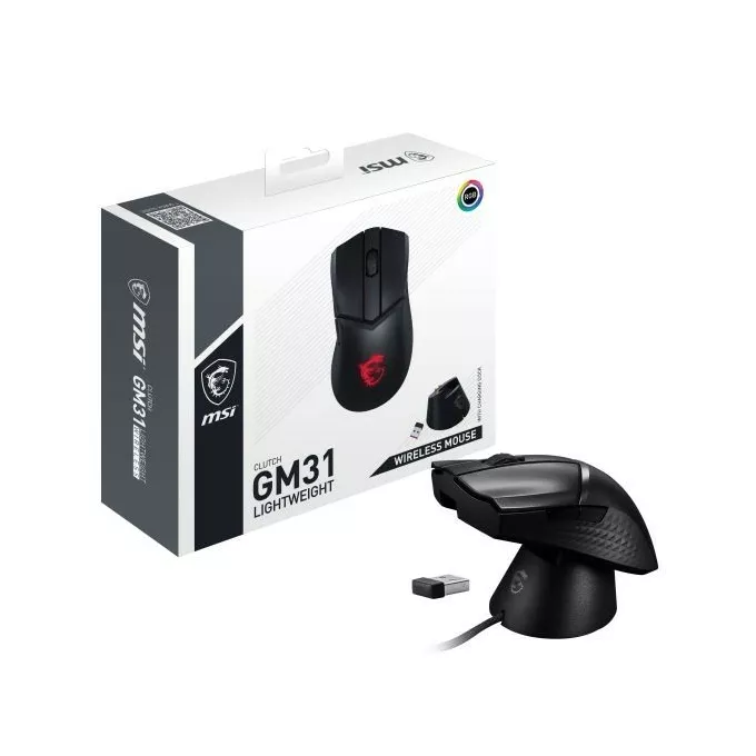 MSI Mysz bezprzewodowa GM31 Clutch Lightweight