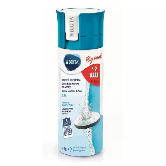 Brita Butelka fill&go Vital niebieska + 4 MicroDisc | Alsen.pl
