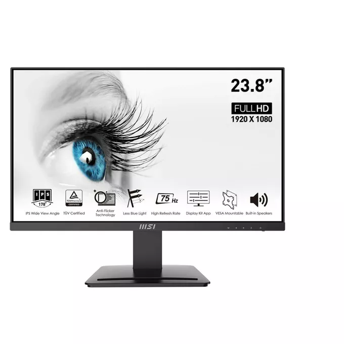 MSI Monitor PRO MP243  23.8 cala FLAT/IPS/FHD/5ms/75Hz