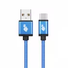 TB Kabel USB-USB C 1.5m niebieski sznurek premium