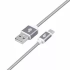 TB Kabel USB-USB C 1.5m szary sznurek premium