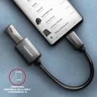 AXAGON RUCM-AFAC Kabel adapter USB 3.2 Gen 1 Type-C samiec -&gt; Type-A żeńska, 0,2m, 3A, ALU