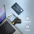 AXAGON CRE-SMP2A Czytnik kart identyfikacyjnych &amp; SD/microSD/SIM card PocketReader USB