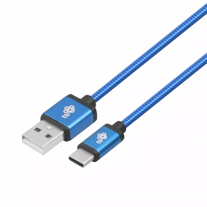 TB Kabel USB-USB C 1.5m niebieski sznurek premium