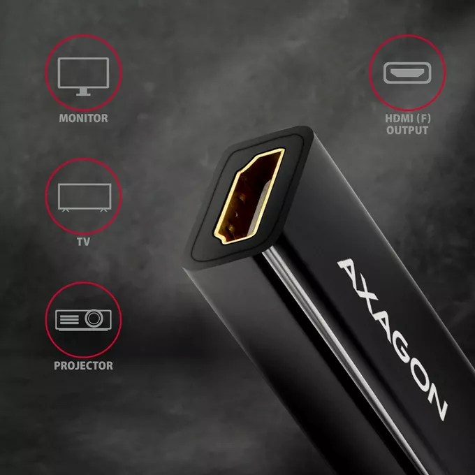 AXAGON RVDM-HI14N Adapter aktywny Mini DP &gt; HDMI 1.4, 4K/30Hz