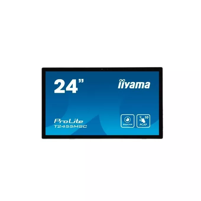 IIYAMA Monitor dotykowy 24 cale T2455MSC-B1 POJ.10PKT.IPS,HDMI,DP,USB3.0,CAM,MIC