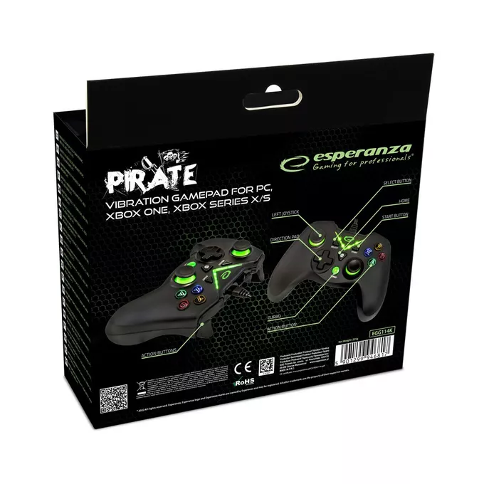 Esperanza Gamepad PC/XBOX series X/S USB Pirate