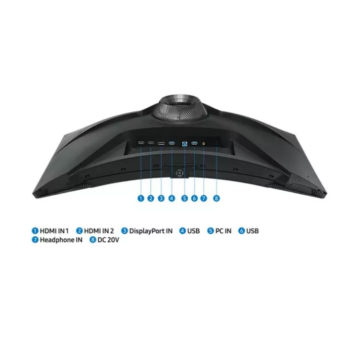 Samsung Monitor 27 cali LC27G75TQSPXEN VA 2560x1440 WQHD 16:9 1xHDMI 2xDP 1 ms (GTG) zakrzywiony HAS 240Hz Gaming 2 lata d2d