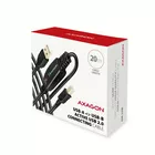 AXAGON Kabel ADR-220B USB 2.0 A-M -&gt; B-M aktywny kabel połączeniowy/wzmacniacz 20m