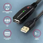 AXAGON Kabel ADR-205 USB 2.0 A-M -&gt; A-F aktywny kabel przedłużacz/wzmacniacz 5m