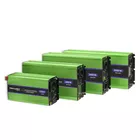Qoltec Przetwornica napięcia Monolith | ładowanie baterii | UPS | 2000W | 4000W | 12V na 230V | Czysty Sinus | LCD