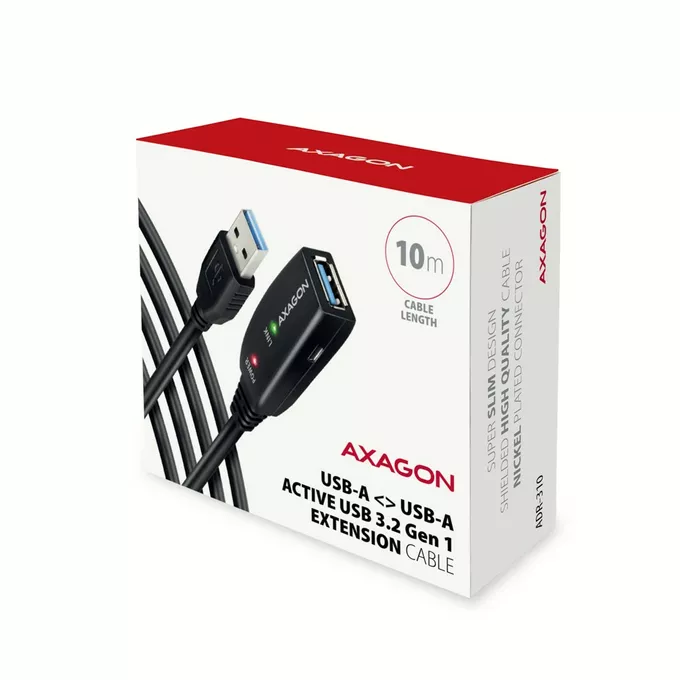 AXAGON Kabel ADR-310 USB 3.0 A-M -&gt; A-F aktywny kabel przedłużacz/wzmacniacz 10m