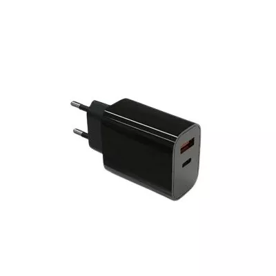 TB Ładowarka sieciowa 2x3A USB C + USB A czarna