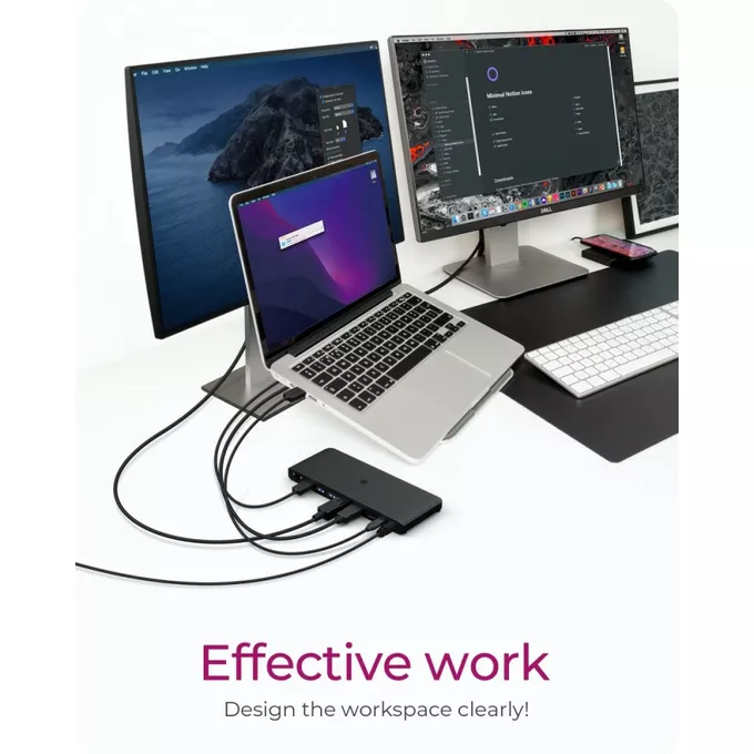 IcyBox Stacja dokująca IB-DK2416-C 11in1,HDMI,DP,USB,LAN