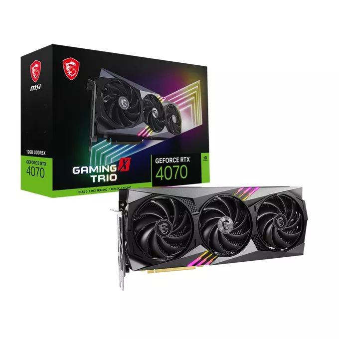MSI Karta graficzna GeForce RTX 4070 Gaming X Trio 12G GDDRX6 192bit 3DP