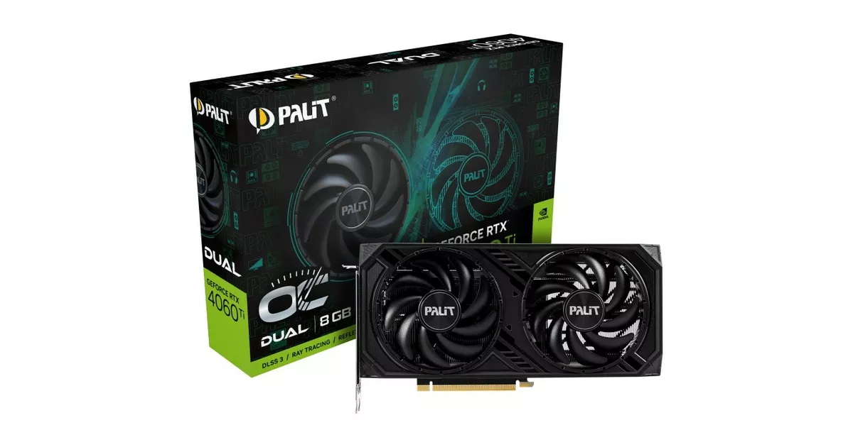 Palit Karta graficzna GeForce RTX 4060 Ti Dual OC 8GB GDDR6 128bit