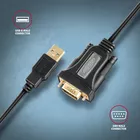 AXAGON ADS-1PQN Adapter USB 2.0 &gt; RS-232 Port szeregowy, 1,5m kabel, chip FTDI