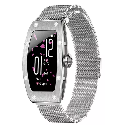 Kumi Smartwatch K18 Svarovski 1.14&quot; 80 mAh srebrny