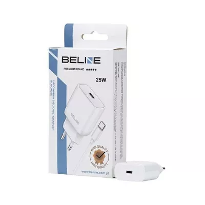 Beline Ładowarka sieciowa 25W USB-C + kabel USB-C, biała