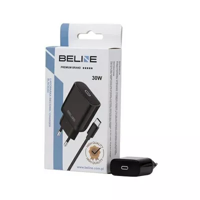 Beline Ładowarka sieciowa 30W USB-C + kabel USB-C, czarna