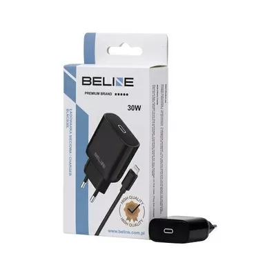 Beline Ładowarka sieciowa 30W USB-C + kabel lightning, czarna
