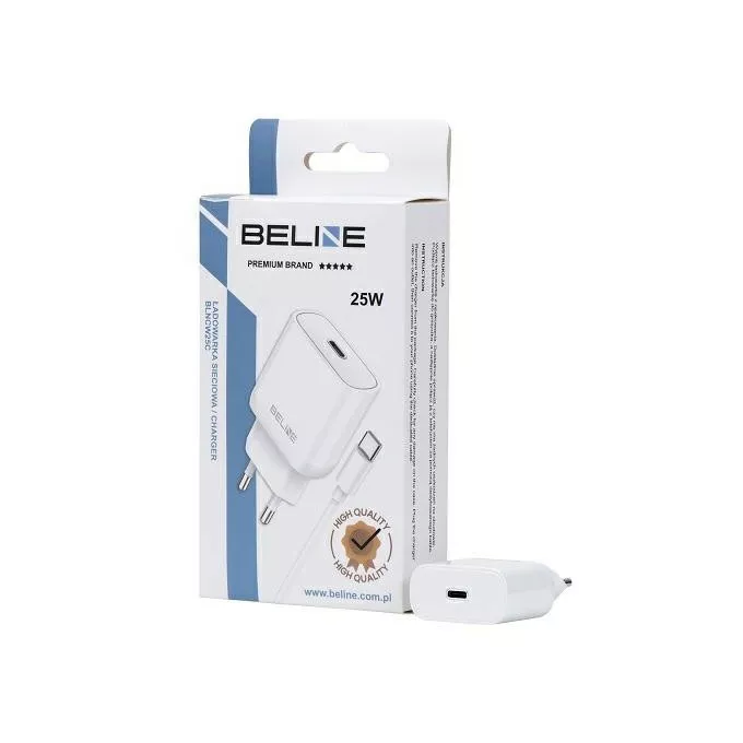 Beline Ładowarka sieciowa 25W USB-C + kabel USB-C, biała