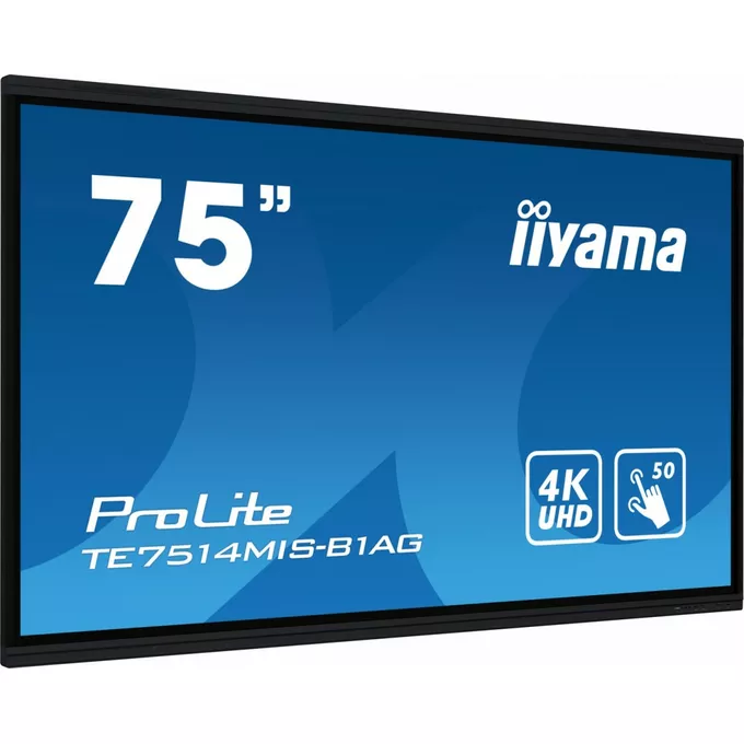 IIYAMA Monitor wielkoformatowy 75 cali TE7514MIS-B1AG INFRARED,50pkt,VA,4K,7H,WiFi,MIC,USB-c