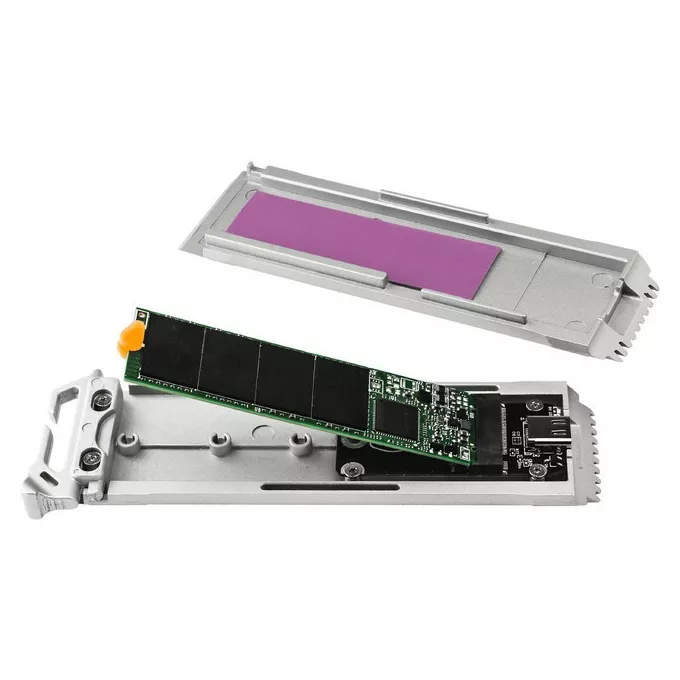 Kieszeń zewnętrzna SSD Oracle Air M.2 NVME USB-C Gen 2 aluminium Srebrna