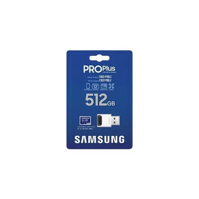 Samsung Karta pamięci microSD PRO+ MB-MD512SB/WW 512GB + czytnik