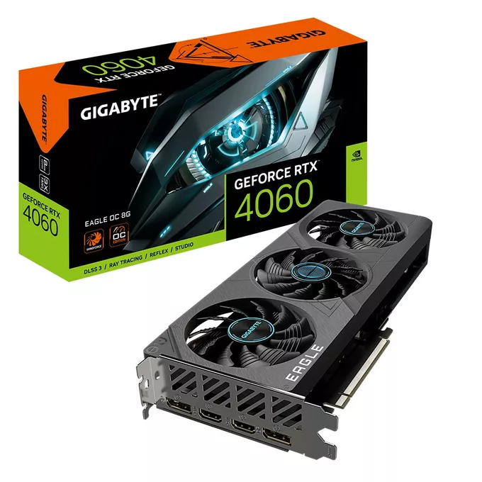 Gigabyte Karta graficzna GeForce RTX 4060 EAGLE OC 8G GDDR6 128bit
