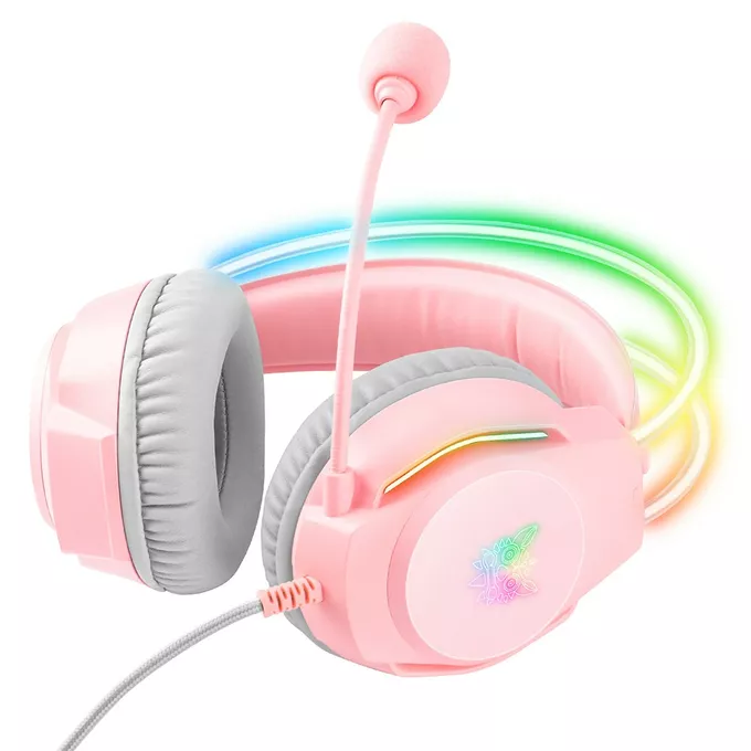 Onikuma Słuchawki gamingowe X26 (przewodowe) Różowe