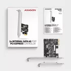 AXAGON PCES-SJ2 Kontroler PCIe 2x wewnętrzny port SATA 6G, chipset JMB582 SP &amp; LP