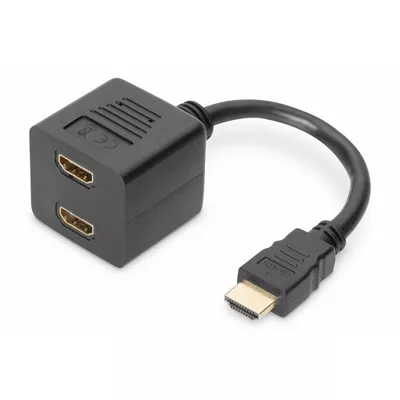 Digitus Kabel rozdzielacz/splitter HDMI HighSpeed 1080p 24Hz FHD Typ HDMI A/2xHDMI A M/Ż 0,2m Czarny