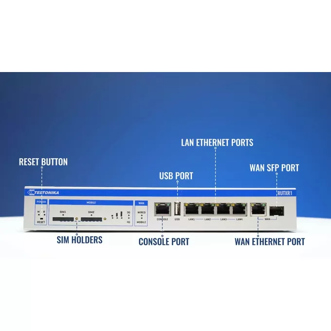 TELTONIKA router LTE RUTX09 (Cat 6), 4xGbE, GNSS, Ethernet