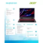 Acer Notebook AN515-58-561U ESHELL i5-12500H/16GB/512SSD/3050Ti/15.6/165Hz