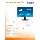 IIYAMA Monitor 25 cali XUB2595WSU-B5 IPS.PIVOT.16:10.USB.DP.HDMI.VGA.2x2W.  300(cd/m2).HAS(150mm)