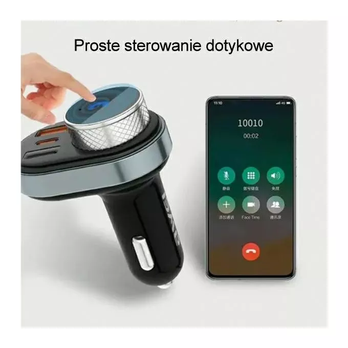 AWEI Zestaw głośnomówiący C-843 MP3 1xUSB+1xUSB-C z transmiterem